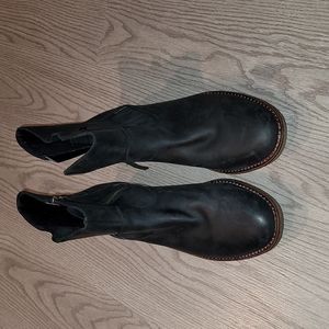 Sperry Black Leather Ankle Booties